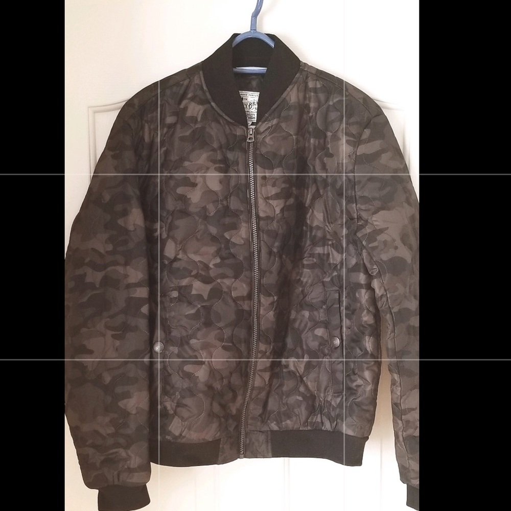 Lucky Brand Camo Quilted Bomber Jacket NWT Size M